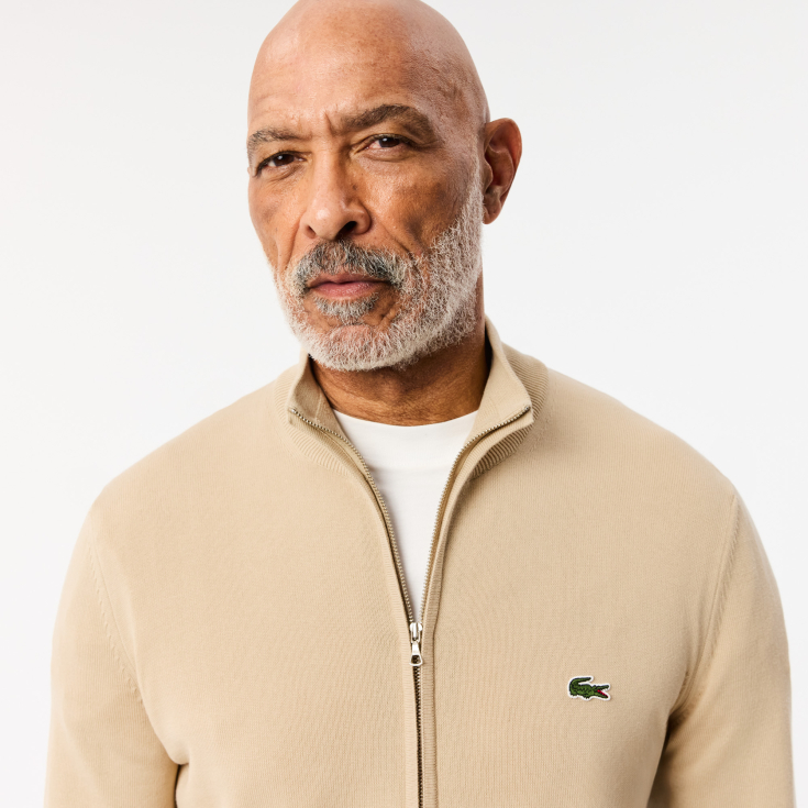Lacoste kişilər üçün orqanik pambıq zip sviter