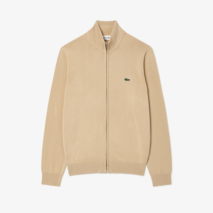Lacoste kişilər üçün orqanik pambıq zip sviter