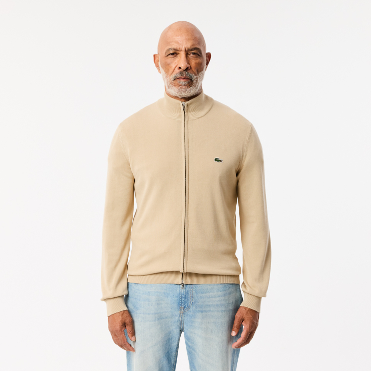 Lacoste kişilər üçün orqanik pambıq zip sviter