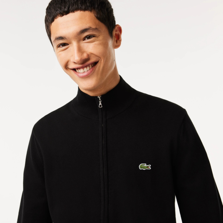 Lacoste kişilər üçün orqanik pambıq zip sviter