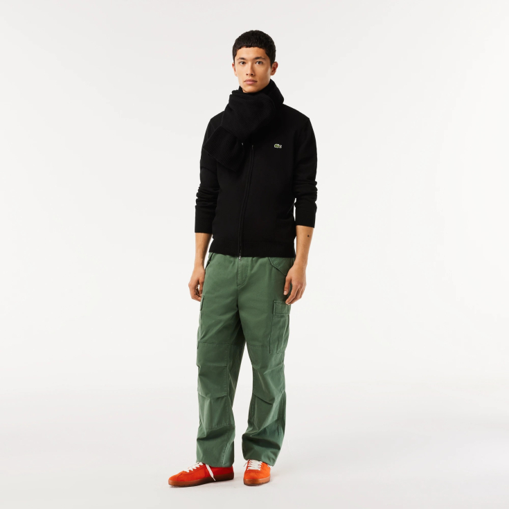 Lacoste kişilər üçün orqanik pambıq zip sviter