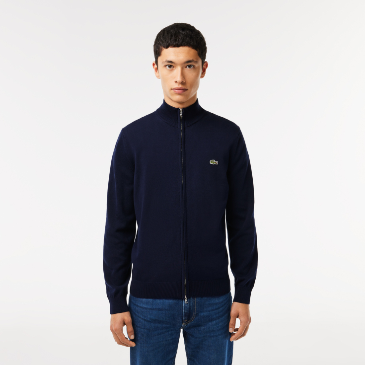 Lacoste kişilər üçün orqanik pambıq zip sviter
