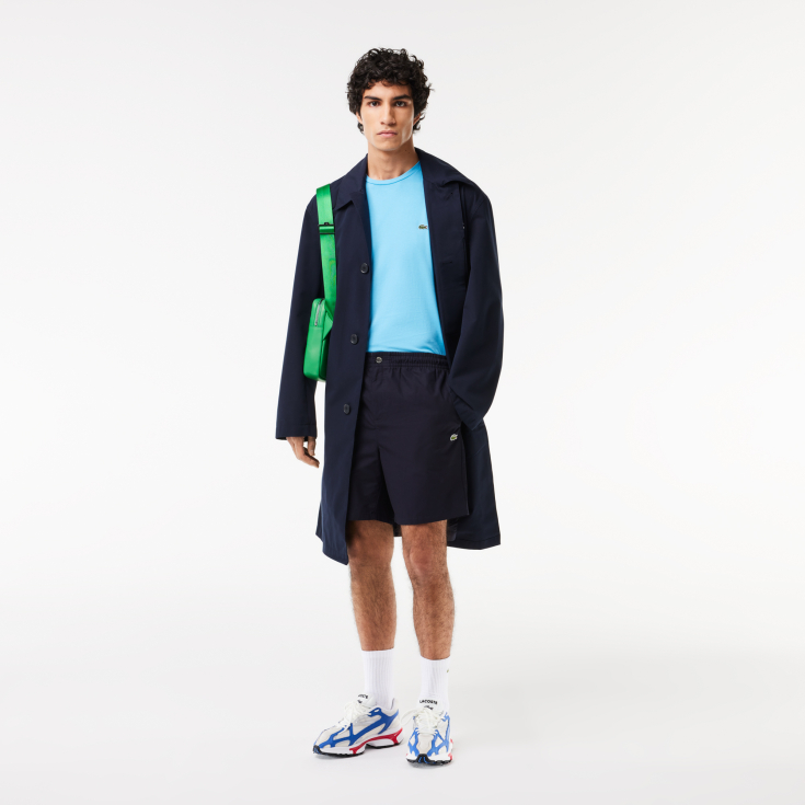 Monoqram printli Lacoste kişi əl çantası