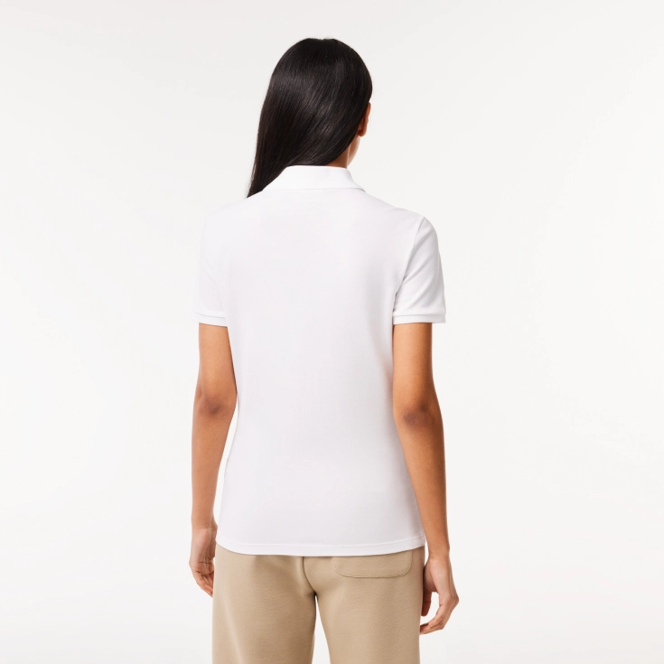 Lacoste Slim Fit elastik pambıq qadın polosu