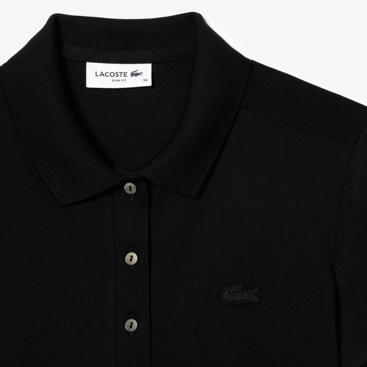 Lacoste Slim Fit elastik pambıq qadın polosu