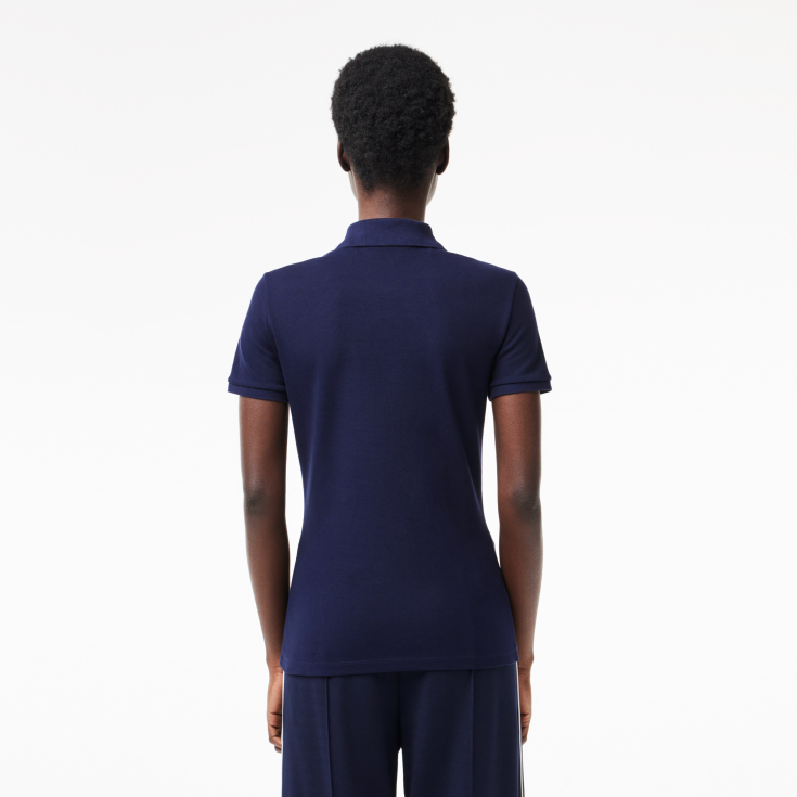 Lacoste Slim Fit elastik pambıq qadın polosu