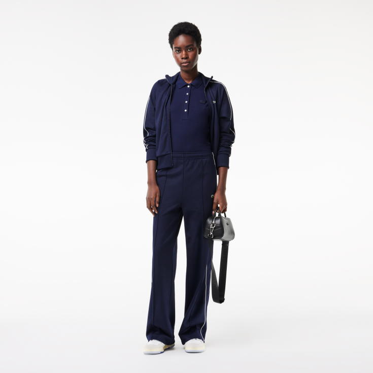 Lacoste Slim Fit elastik pambıq qadın polosu