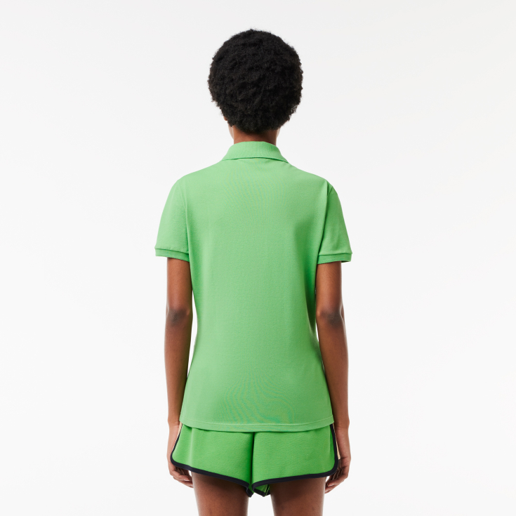 Lacoste Slim Fit elastik pambıq qadın polosu