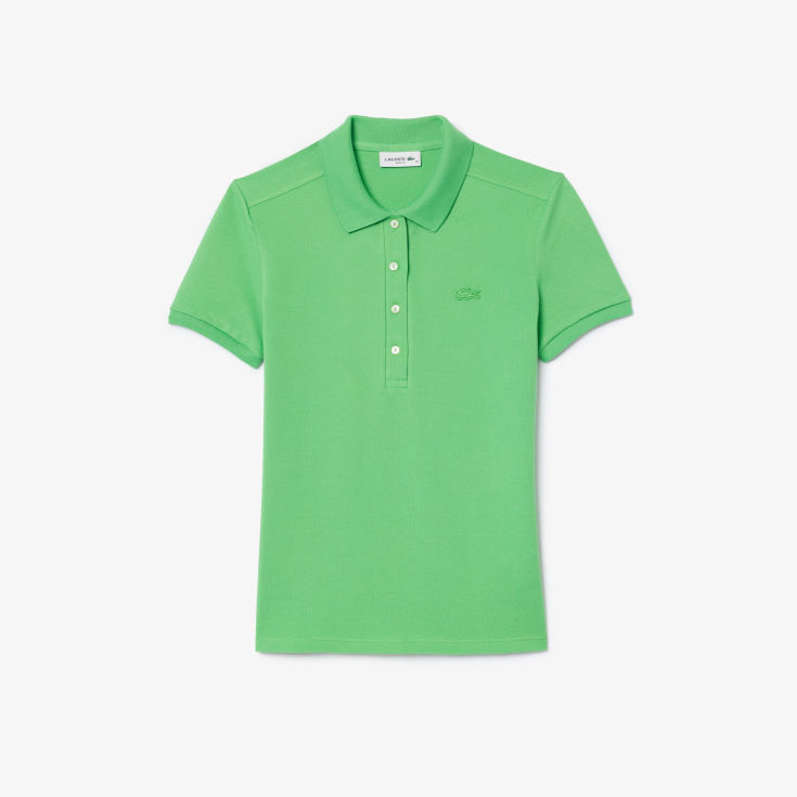 Lacoste Slim Fit elastik pambıq qadın polosu