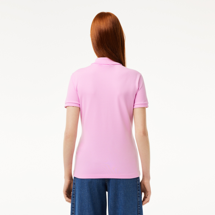 Lacoste Slim Fit elastik pambıq qadın polosu