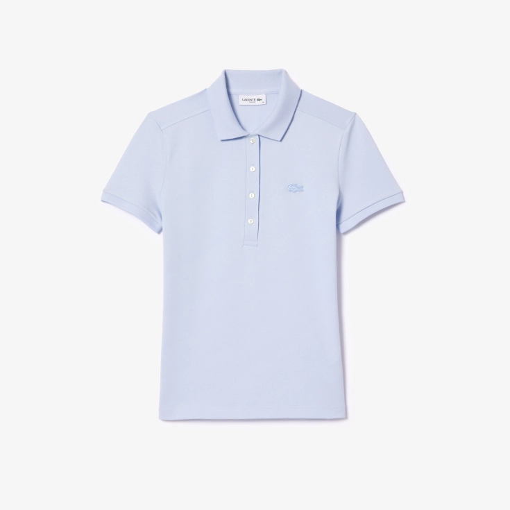 Lacoste Slim Fit elastik pambıq qadın polosu