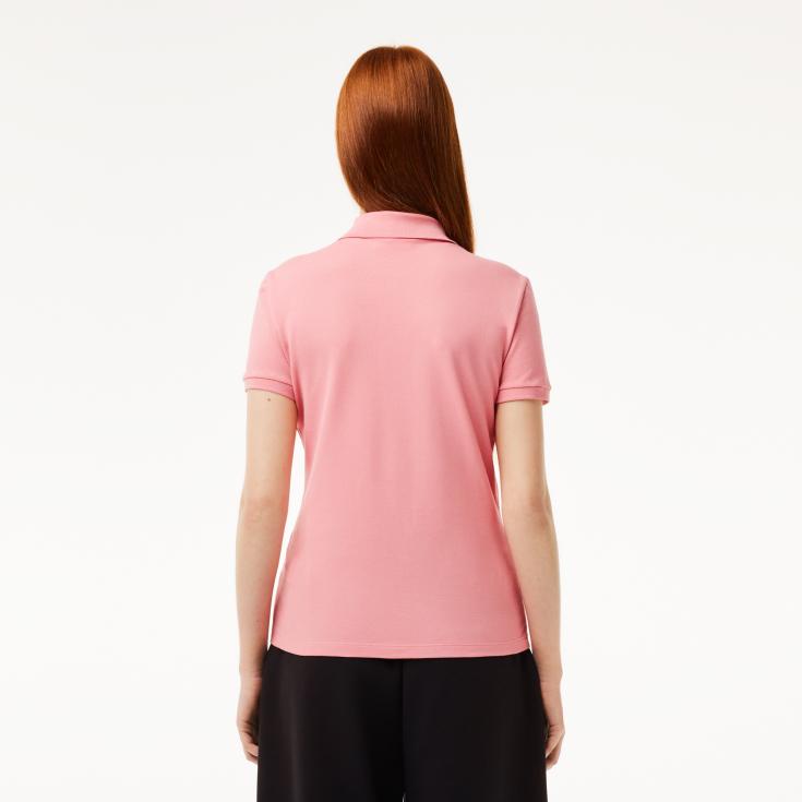 Lacoste Slim Fit elastik pambıq qadın polosu