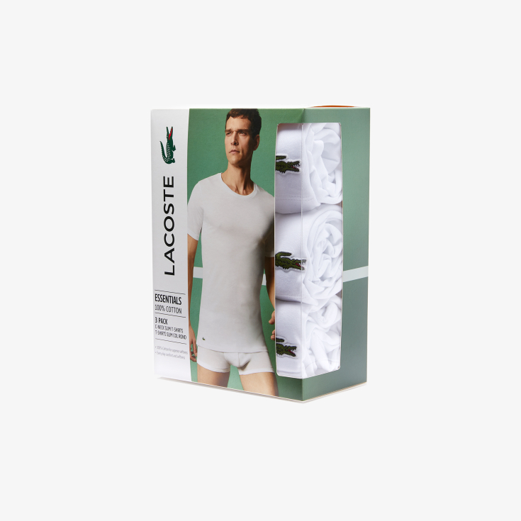 Kişilər üçün Lacoste Crew Neck ev köynəkləri dəsti (3 ədəd)