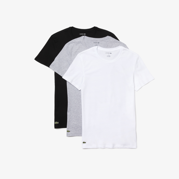 Kişilər üçün Lacoste Crew Neck ev köynəkləri dəsti (3 ədəd)